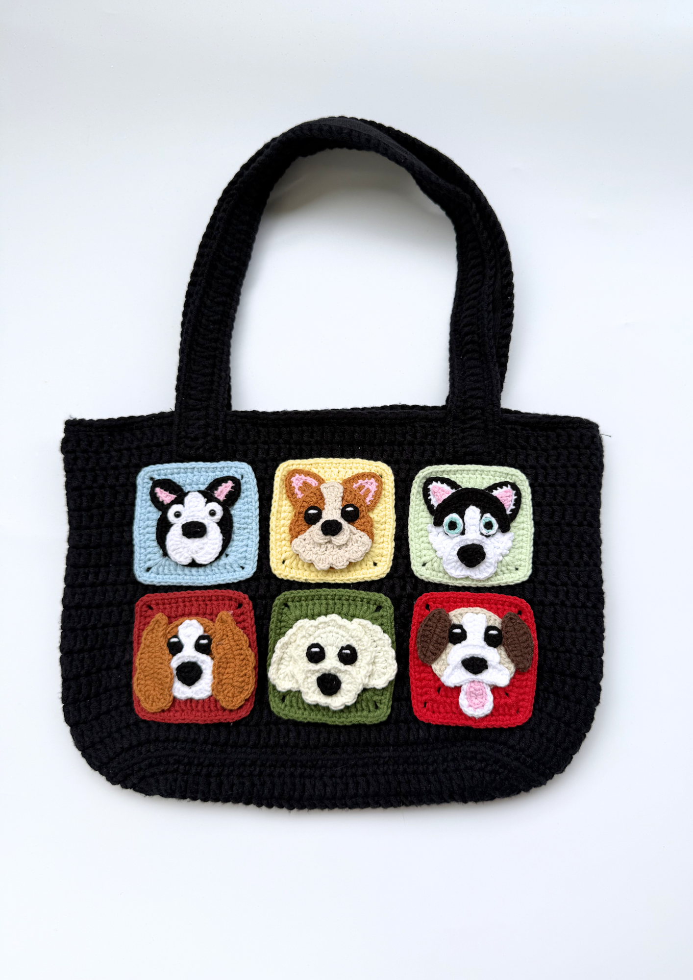 SB25 - Dog Shoulder Crochet Bag