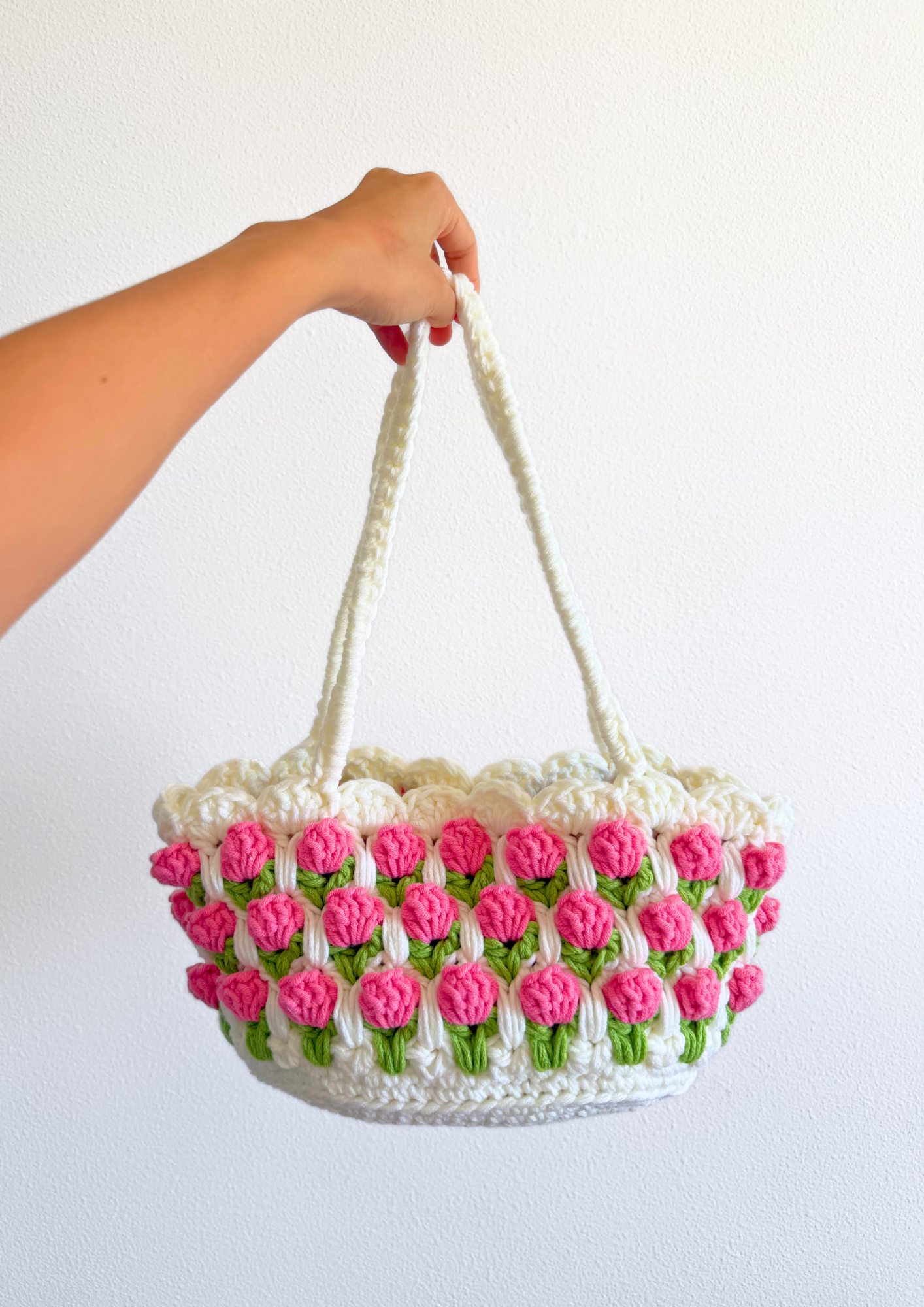 SB19 - Flower Garden Shoulder Crochet Bag
