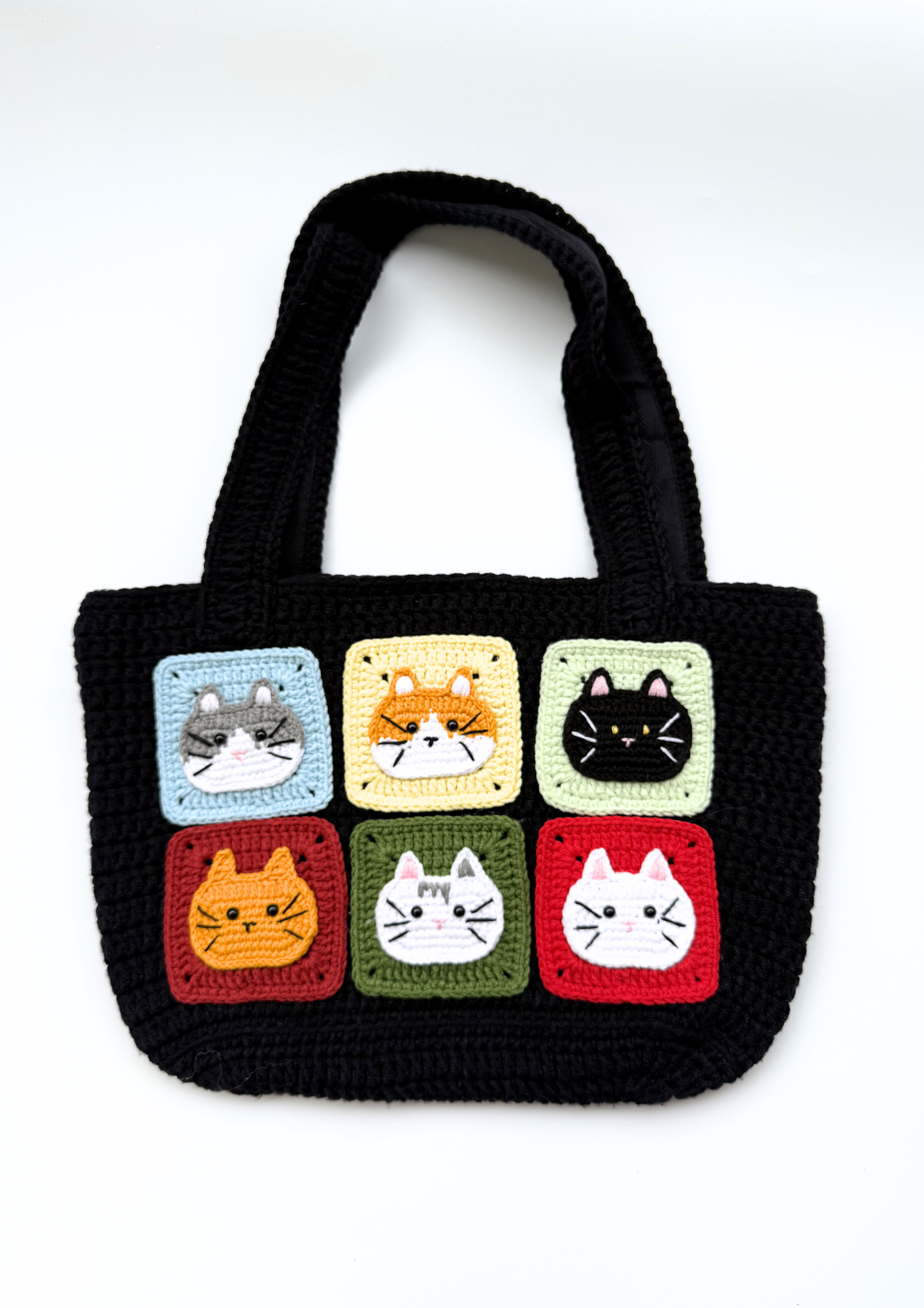 SB26 - Cat Shoulder Crochet Bag