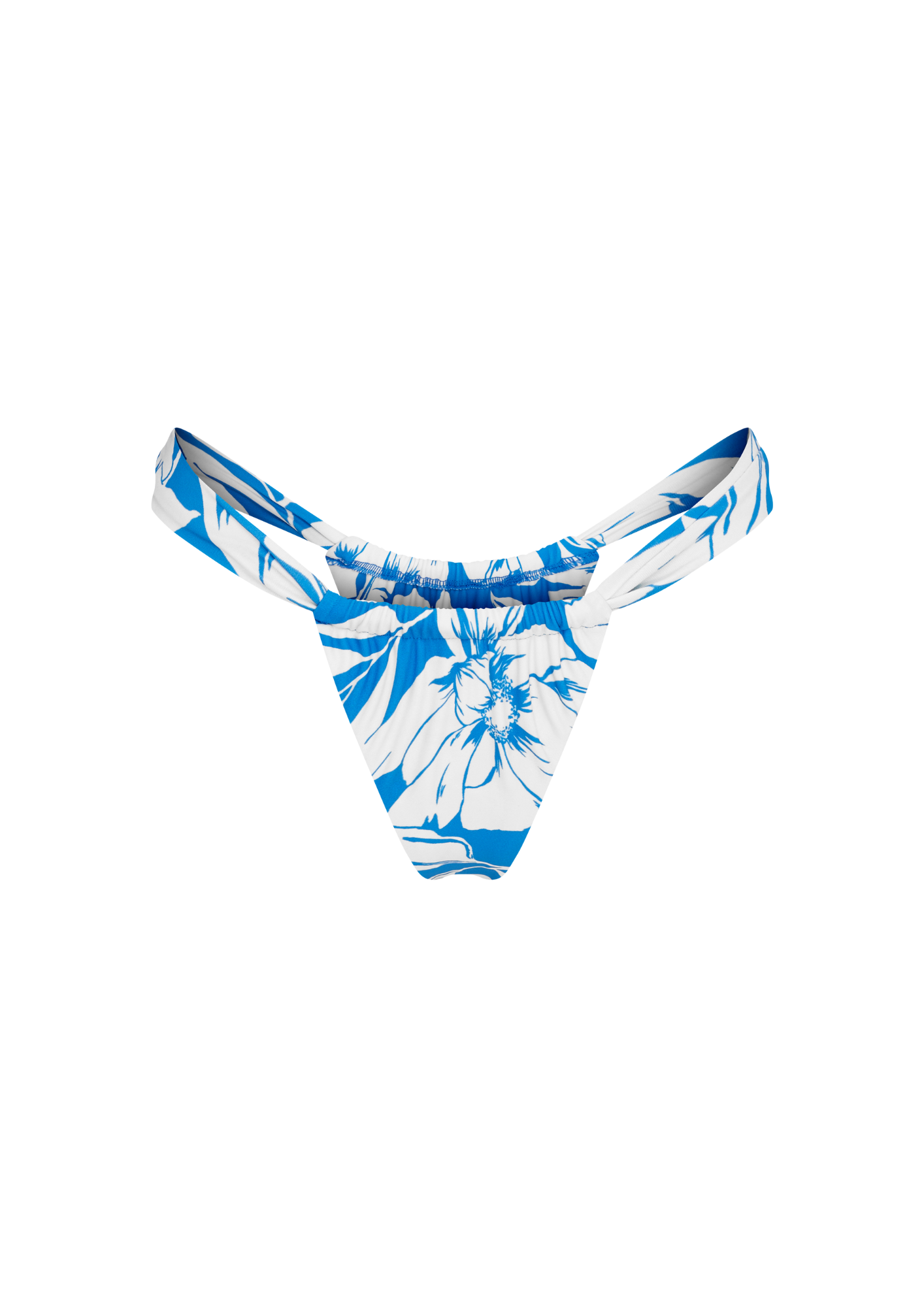 Luna Blue Flower - Brazilian Bikini Bottom