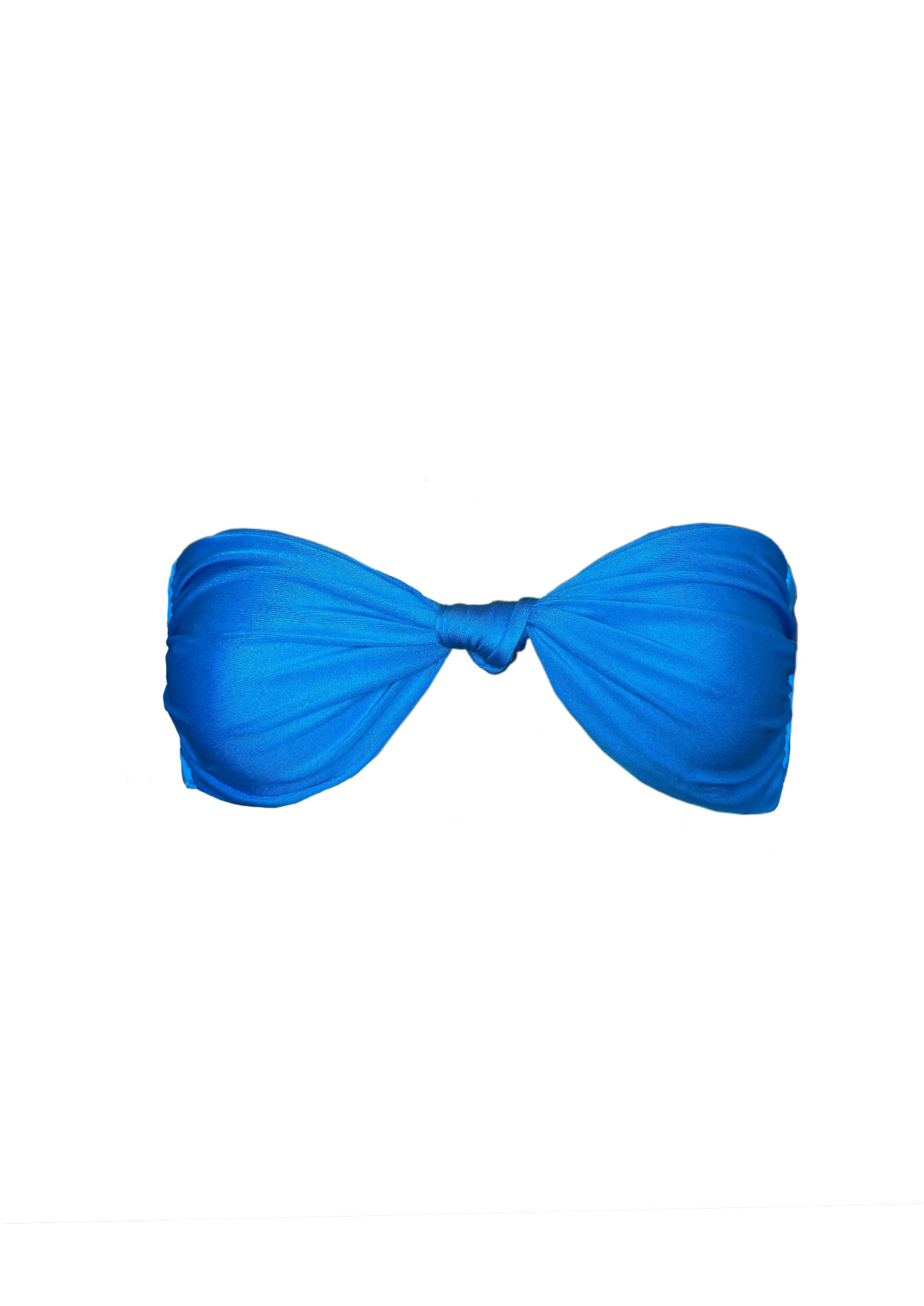 Lena Azure- Knotted Bandeau Bikini Top