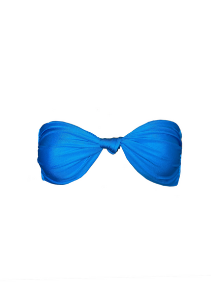 Lena Azure- Knotted Bandeau Bikini Top