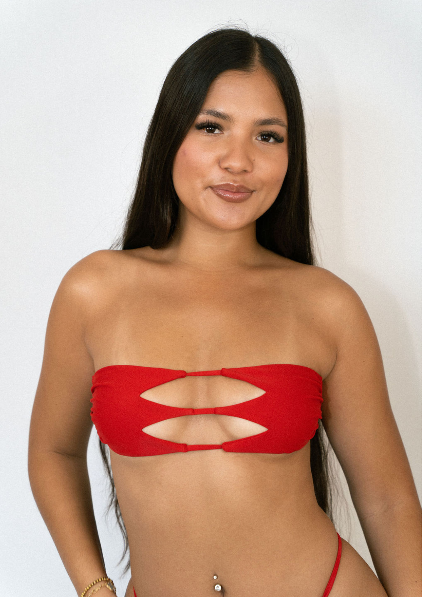 Bam Chili - Cut-Out Bandeau Bikini Top