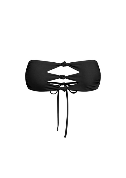 Hailee Noir - Triple Knotted Bandeau Bikini Top