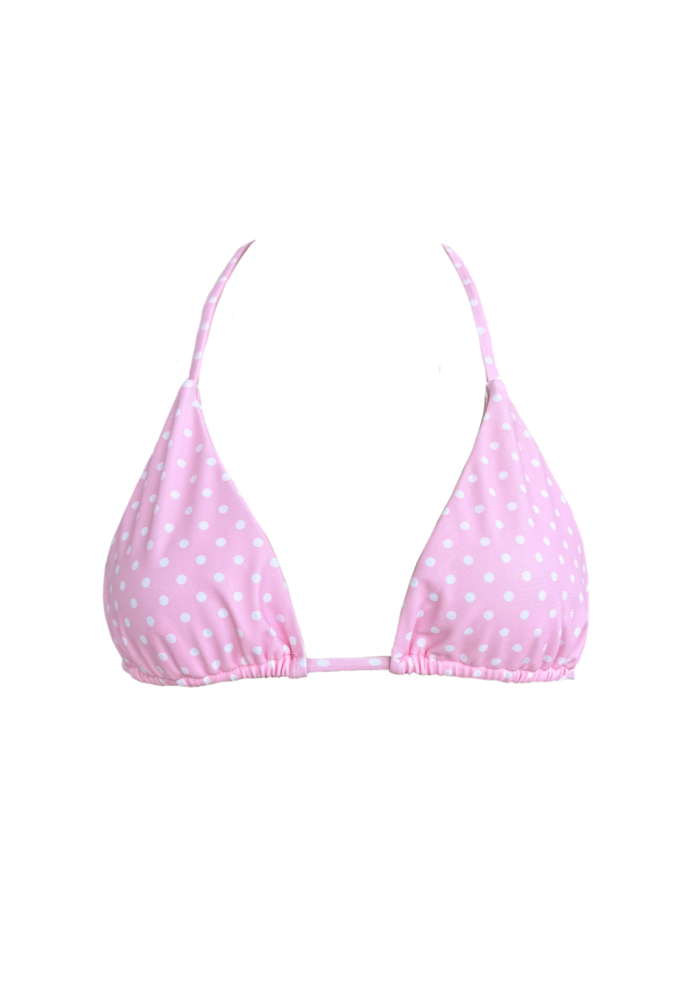 Isla Pink Polka Dot - Triangle Bikini Top