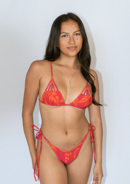 Bella Sun Palm - Tide Side Thong Bikini Bottom
