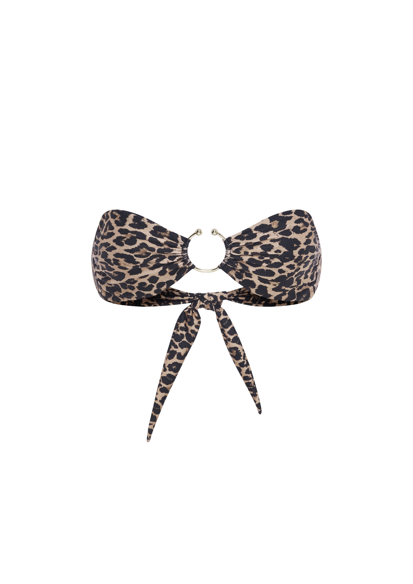 Cassy Leopards - Bandeau Bikini Top