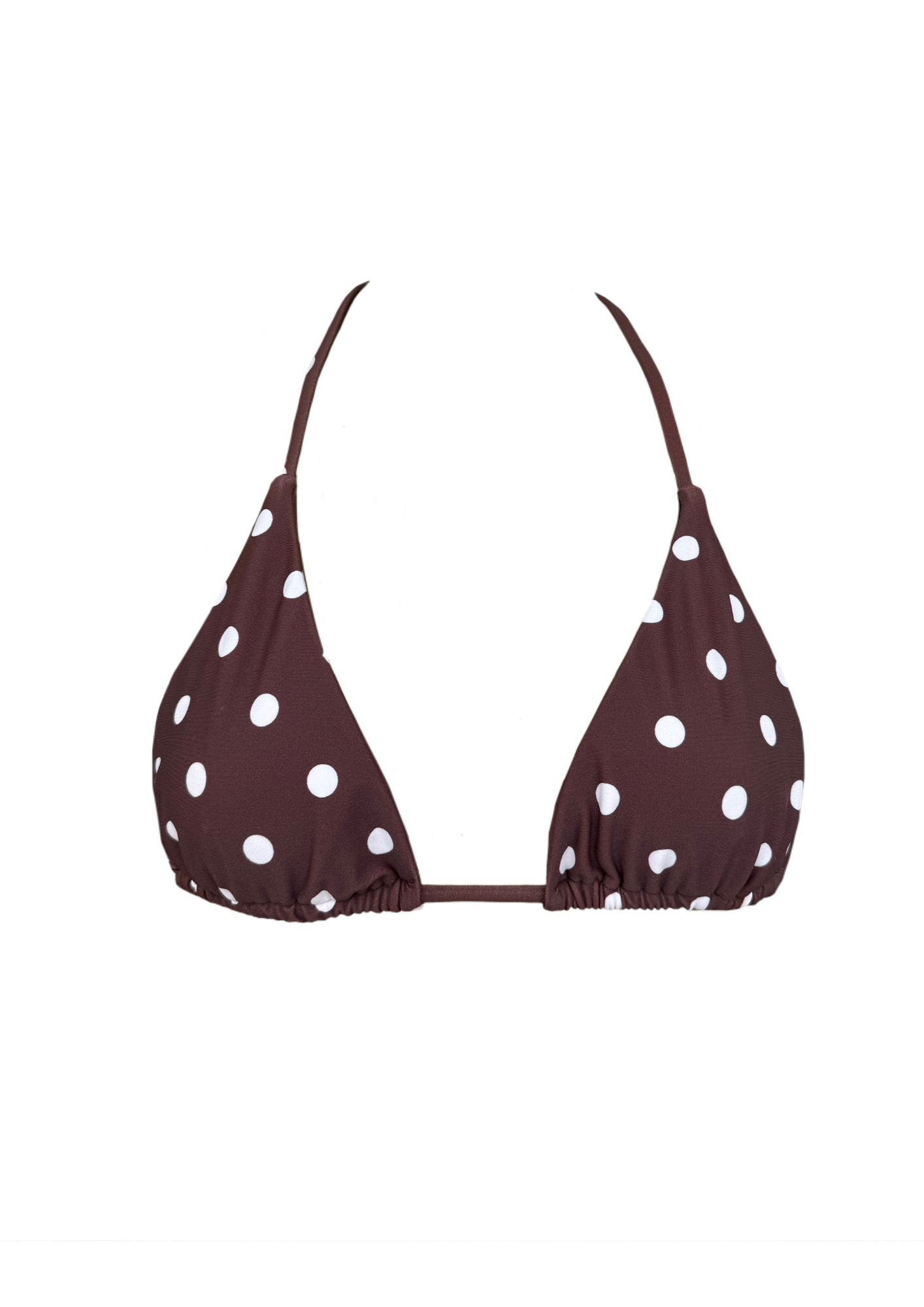 Isla Brown Polka Dot - Triangle Bikini Top