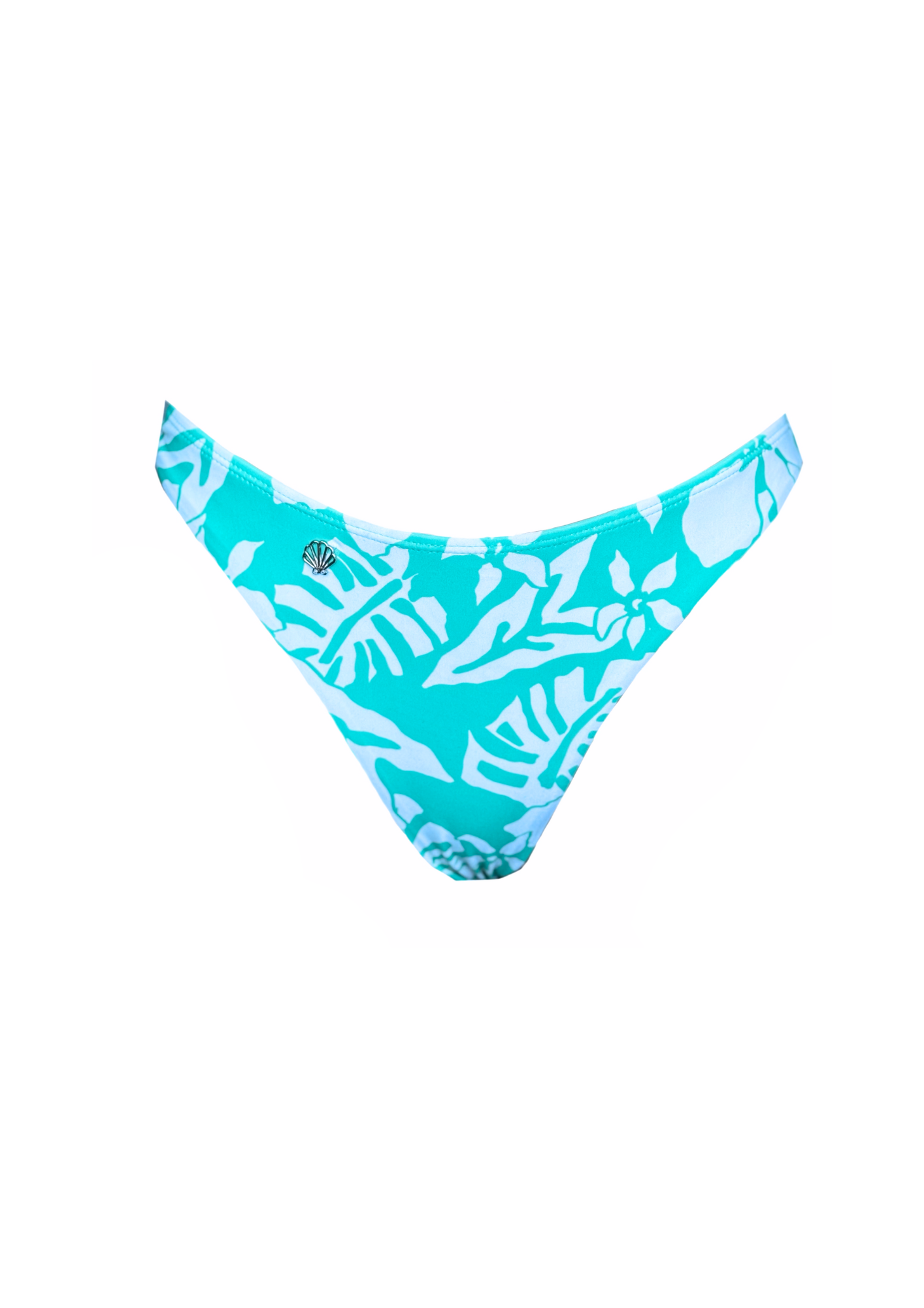 Jayla Aqua Flower - Thong Bikini Bottom