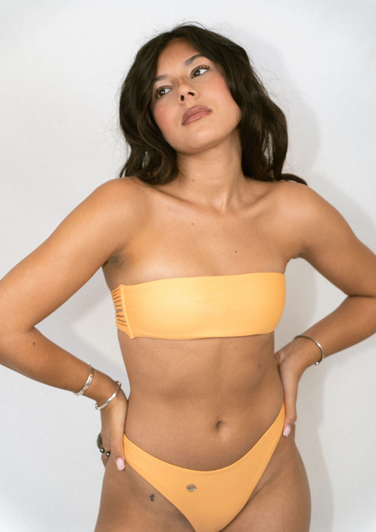Darla Tangerine - Bandeau Bikini Top