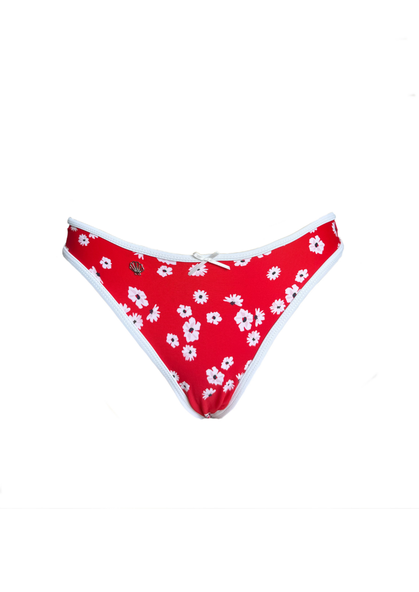 Quinn Red Daisy - Thong Bikini Bottom