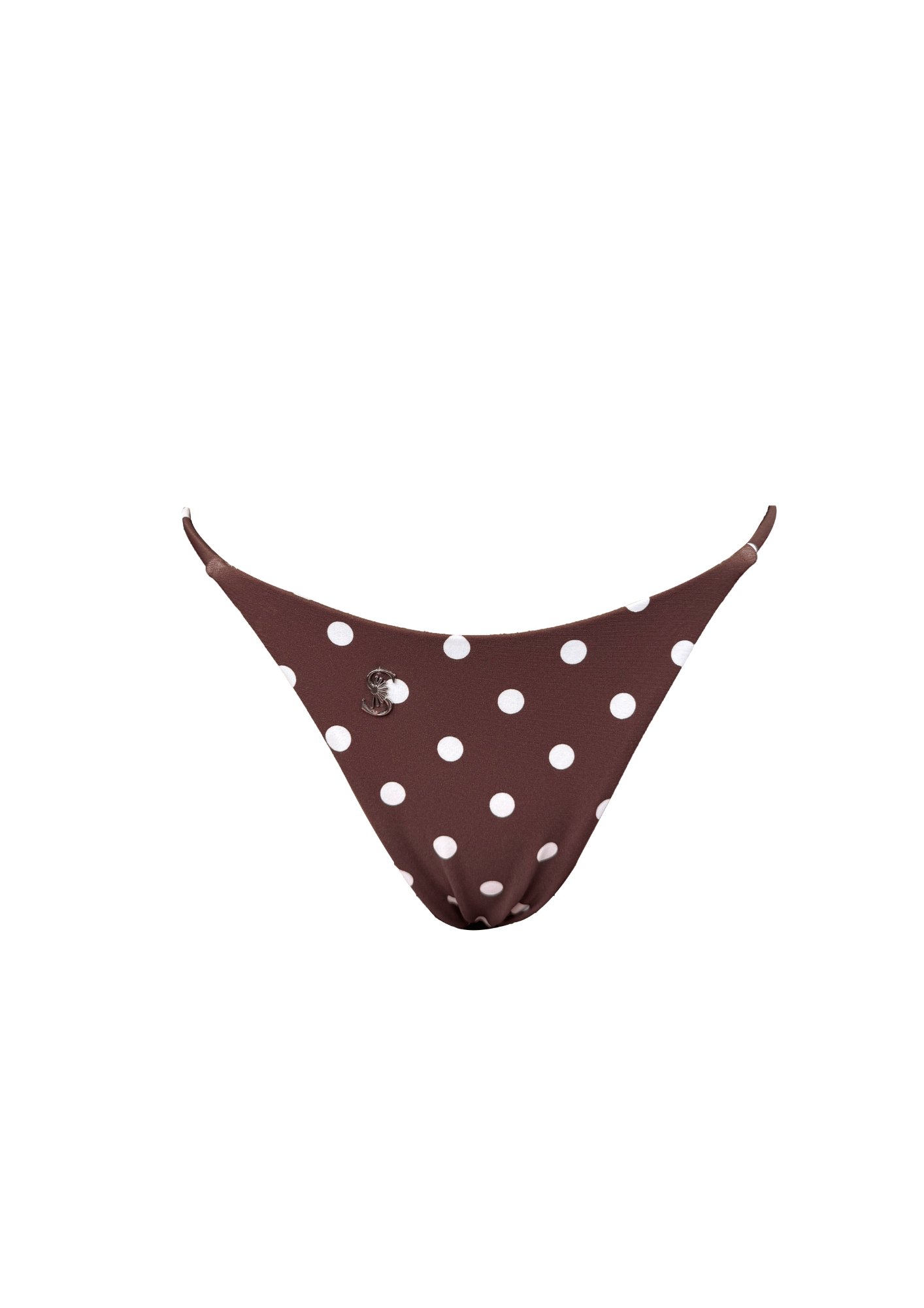 Viola Brown Polka Dot - Thong Bikini Bottom
