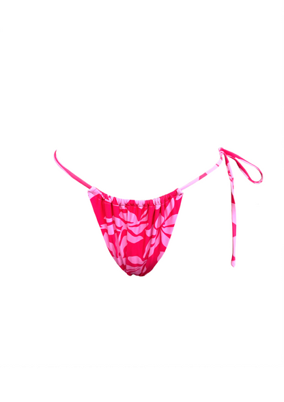 Gigi Pink Flower - Tide Side Brazilian Bottom