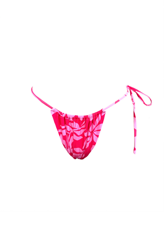 Gigi Pink Flower - Tide Side Brazilian Bottom