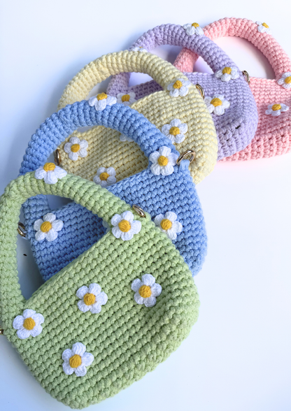 SB12 - Mini Daisy Crochet Handbag