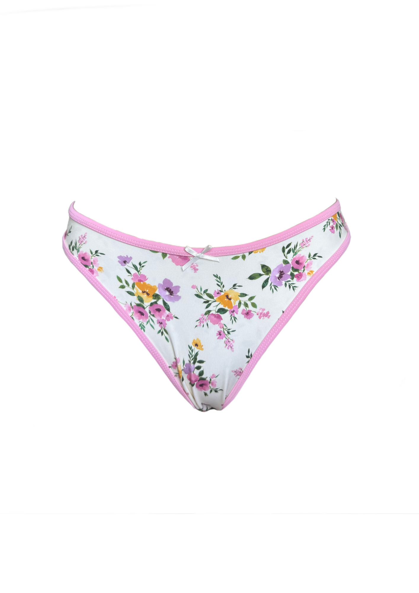Quinn Pink Garden - Thong Bikini Bottom