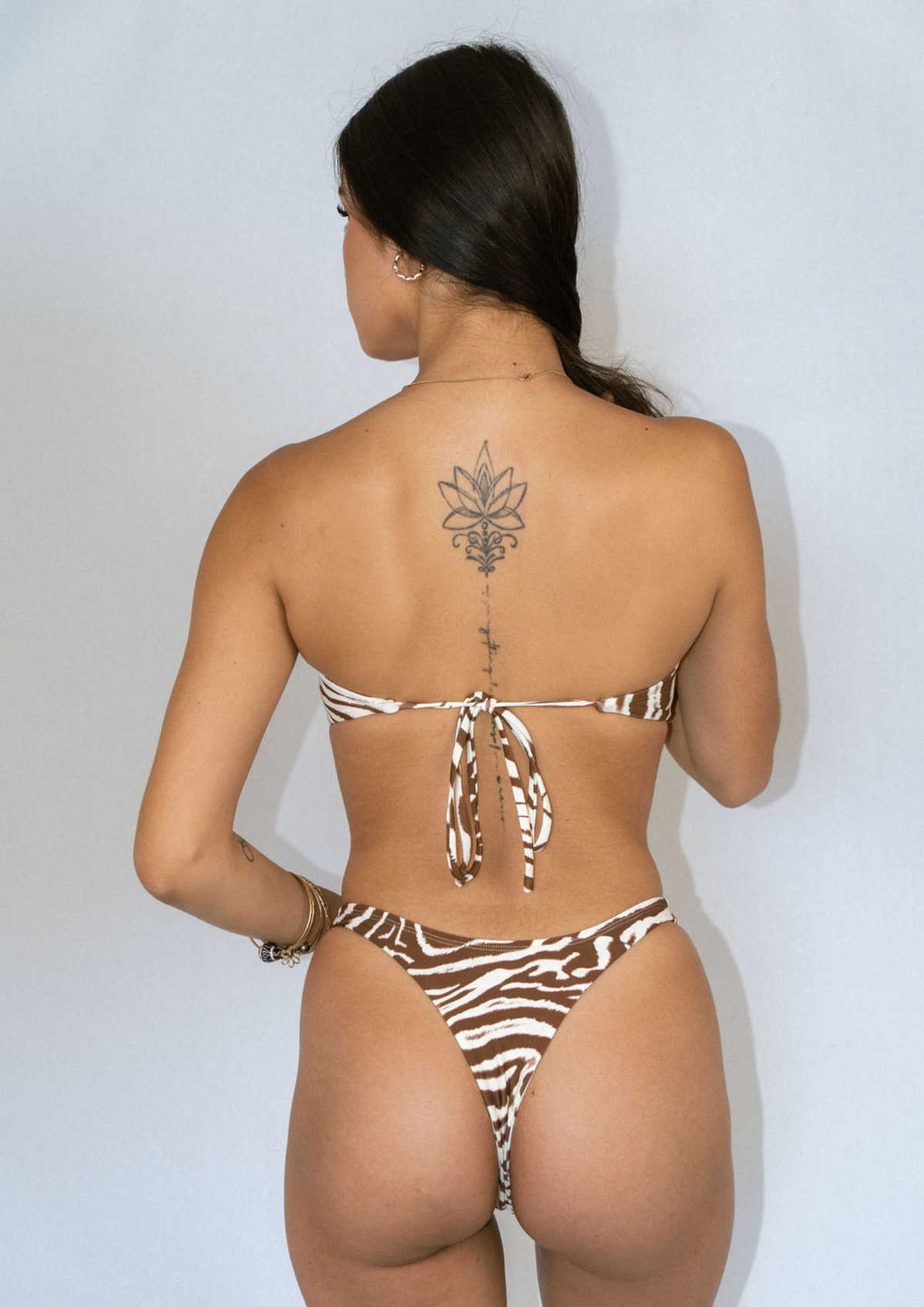 Hailee Sahara - Triple Knotted Bandeau Bikini Top