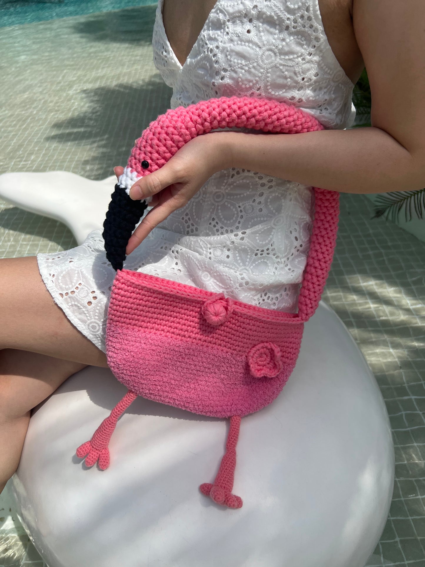 SB09 Mindy the Flamingo - Crochet Bag