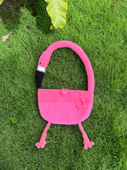 SB09 Mindy the Flamingo - Crochet Bag