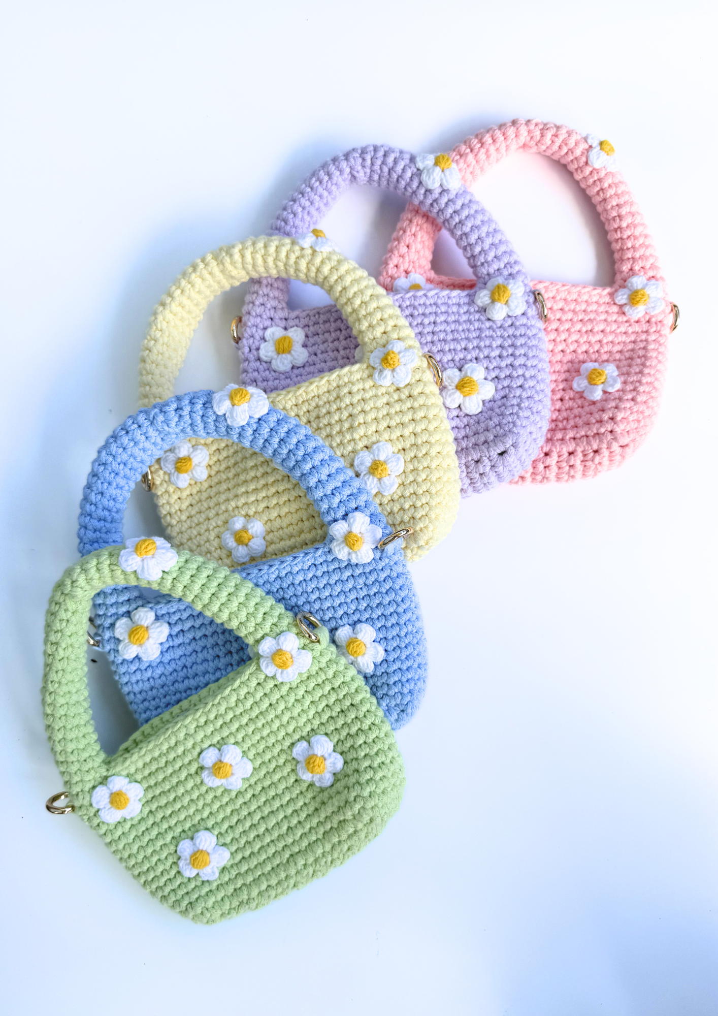 SB12 - Mini Daisy Crochet Handbag