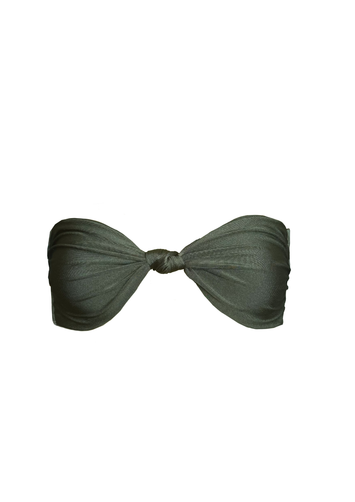 Lena Olive - Knotted Bandeau Bikini Top