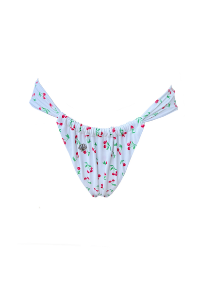 Luna White Cherry - Brazilian Bikini Bottom