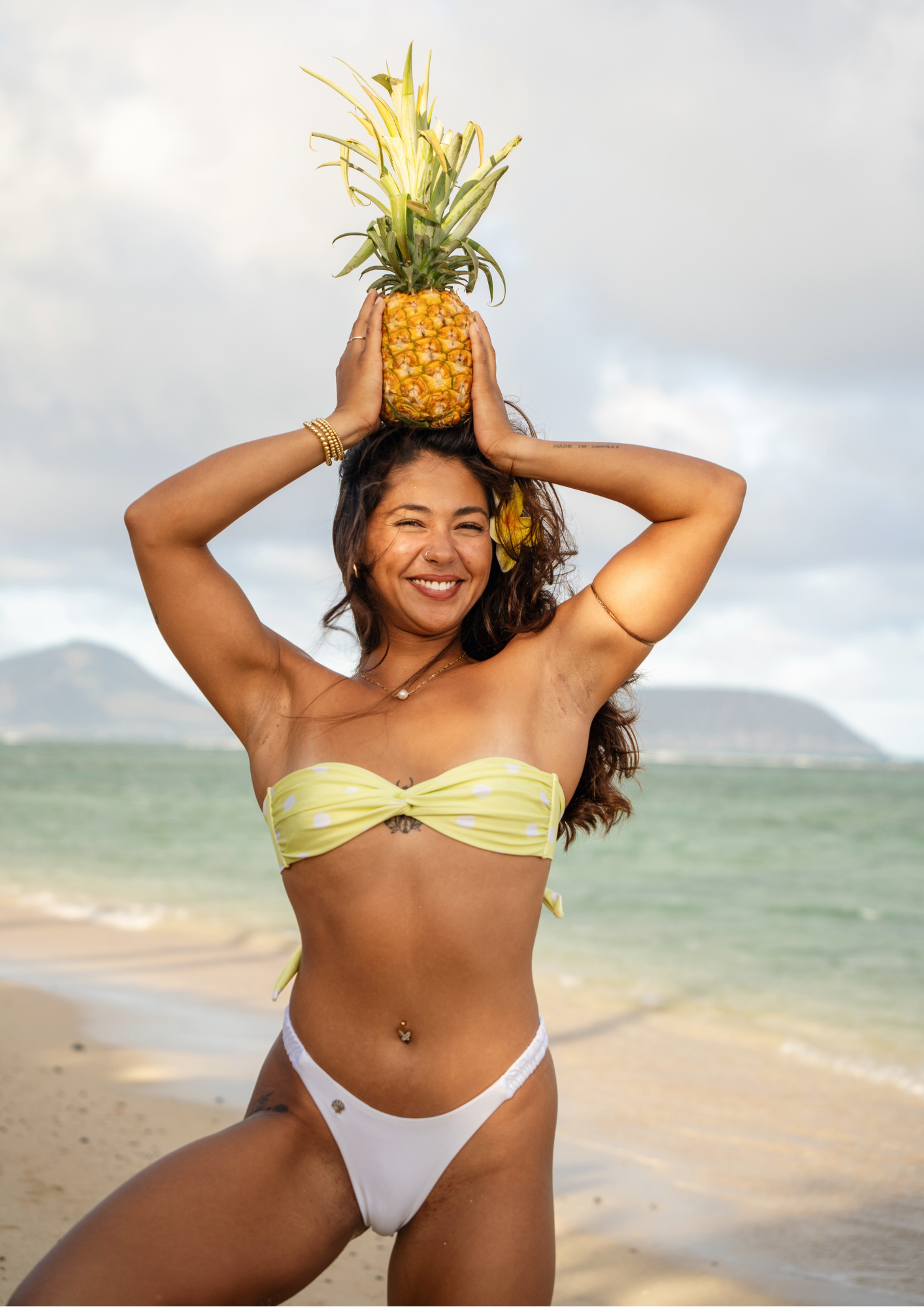 Devon Poka Dot - Bandeau Bikini Top