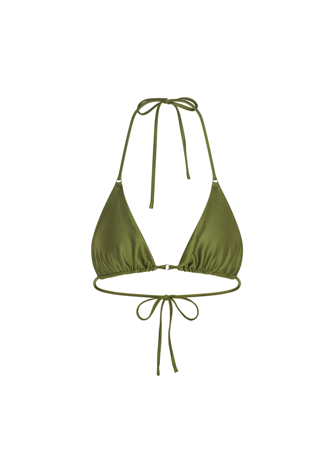 Kaia Khaki - Triangle Bikini Top